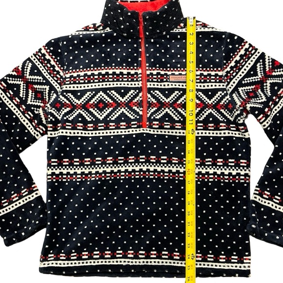 ❄️ Vineyard Vines Men’s Half Zip Fleece | Size S | Red, White & Blue Pattern - Picture 6 of 11
